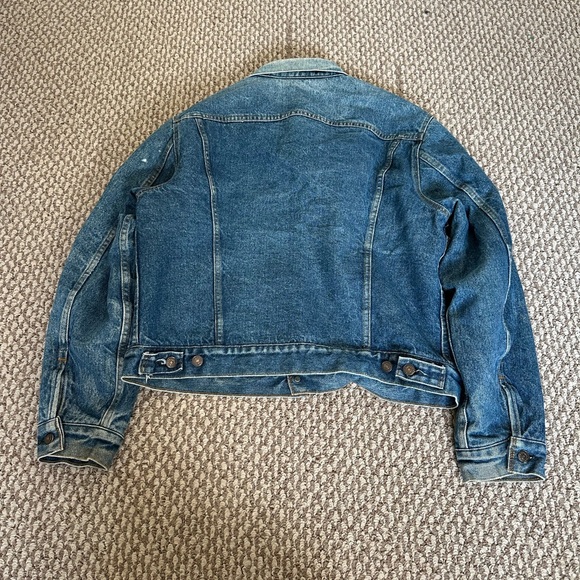 Vintage Levi’s 70506 0317 Denim Jacket 46 Blanket Lined Faded Distressed USA - Picture 7 of 10